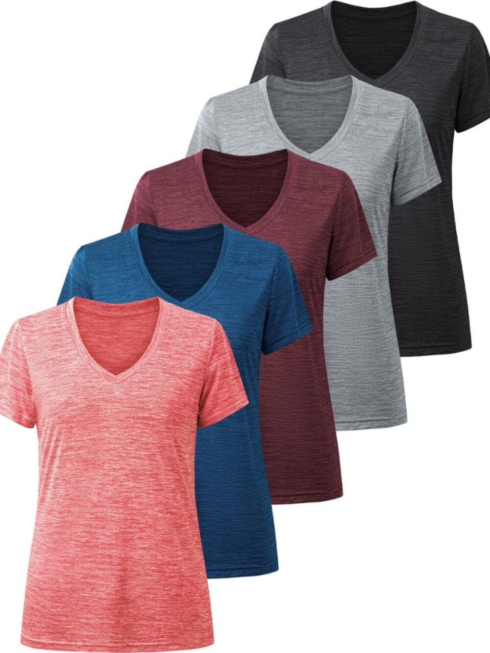 Workout Shirts for Women, Moisture Wicking Quick Dry Active Athletic Women's Gym